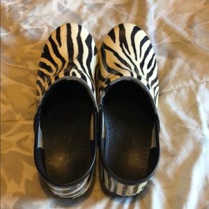 Zebra Dansko Clog Shoes